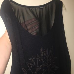 Black dress up casual tank!